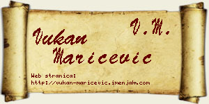 Vukan Marićević vizit kartica